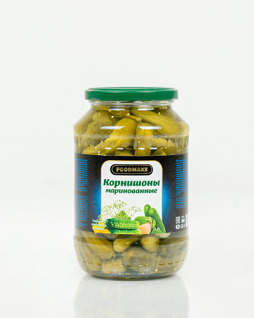 Cucumbers Gherkins (3-6cm), marinated, 1l glass jars Tashkent - photo 1