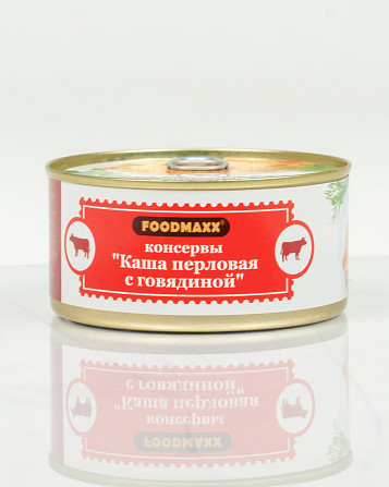 Canned food "Porridge Barley with beef" 325 gr Tashkent - photo 1